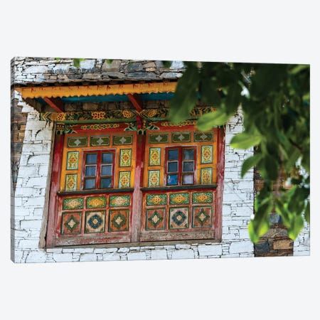 Old house in Zhuokeji Headman's Village, Ngawa Tibetan and Qiang Autonomous Prefecture, China Canvas Print #KES42} by Keren Su Art Print