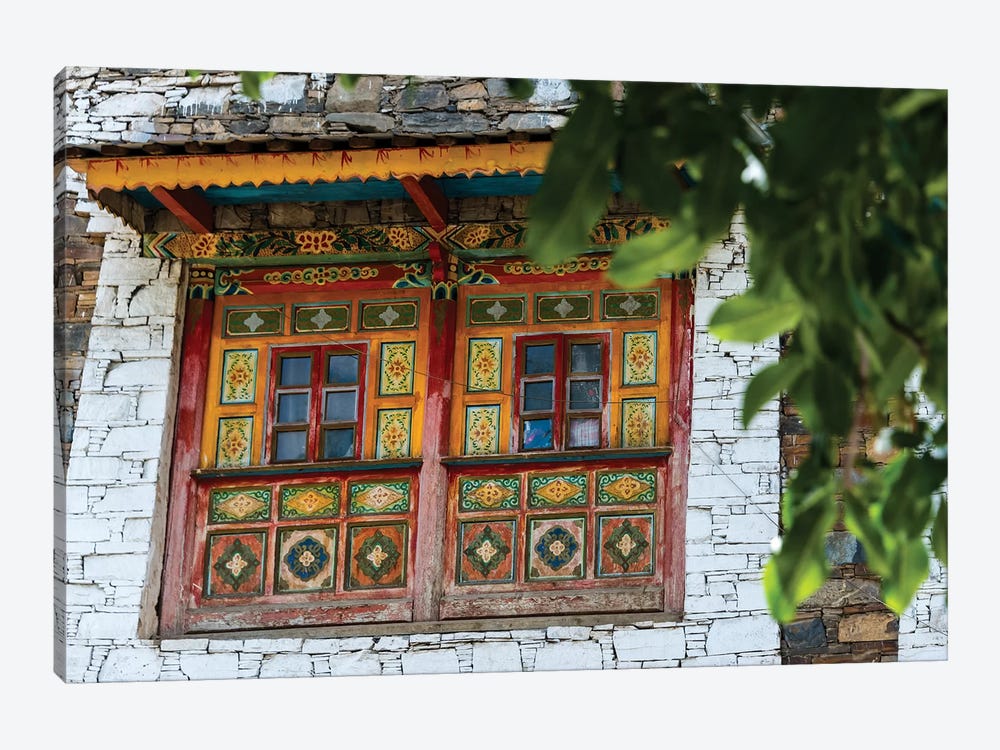 Old house in Zhuokeji Headman's Village, Ngawa Tibetan and Qiang Autonomous Prefecture, China by Keren Su 1-piece Canvas Art Print
