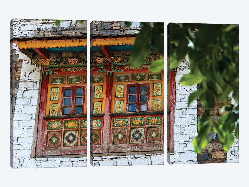 Old house in Zhuokeji Headman's Village, Ngawa Tibetan and Qiang Autonomous Prefecture, China by Keren Su 3-piece Art Print