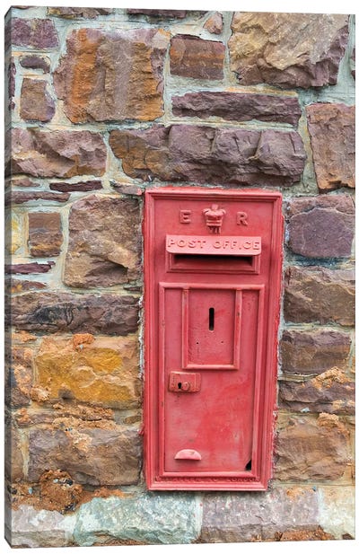 Postal drop box in the old town, Simon's Town, South Africa Canvas Art Print
