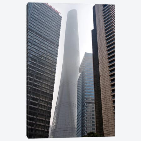 Shanghai Tower and high-rise in Pudong, Shanghai, China Canvas Print #KES47} by Keren Su Canvas Wall Art