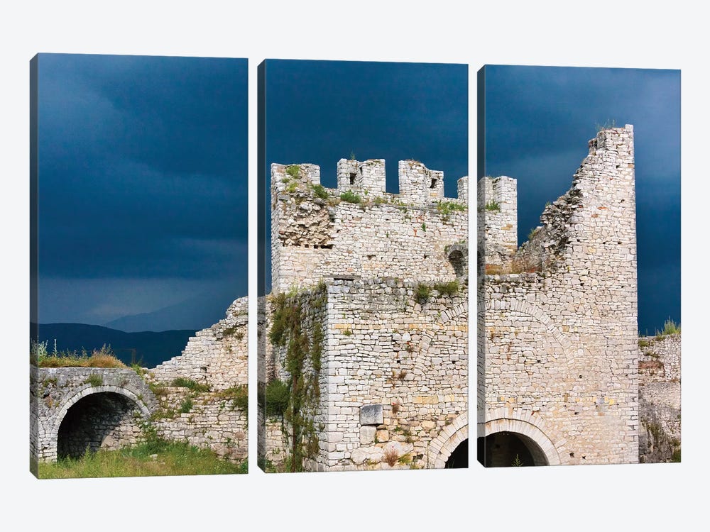 The citadel and castle of Berat (UNESCO World Heritage Site), Albania by Keren Su 3-piece Canvas Wall Art