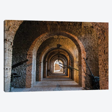 Tunnel inside the castle of Gjirokaster in the mountain, Albania Canvas Print #KES55} by Keren Su Art Print