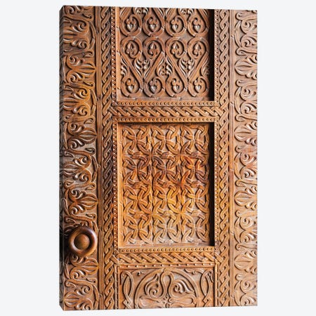 Wooden door, Holy Trinity Cathedral of Tbilisi, also known as Sameba, Tbilisi, Georgia Canvas Print #KES57} by Keren Su Art Print