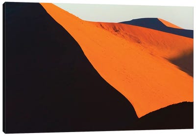 Red sand Dune 45 in southern Namib Desert. Sossusvlei, Namib-Naukluft NP, Hardap Region, Namibia Canvas Art Print