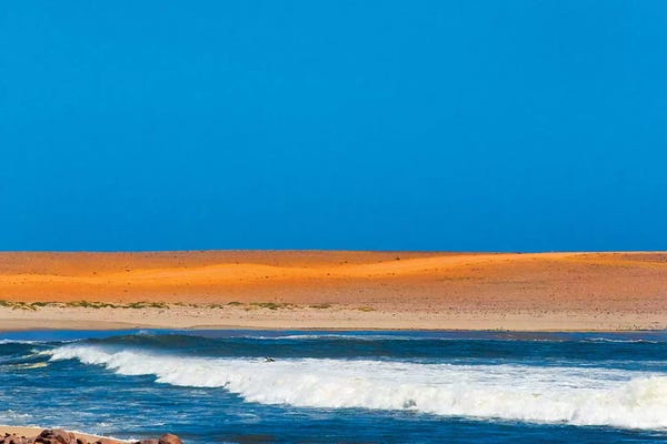 Skeleton Coast along South Atlantic Ocean. Cape Cross, Erongo Region, Namibia.