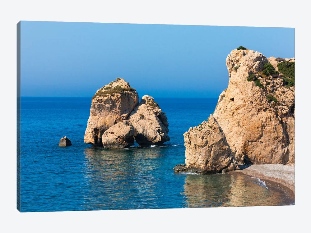 The rock of Aphrodite in the Mediterranean, Paphos (Pafos), Republic of Cyprus by Keren Su 1-piece Art Print