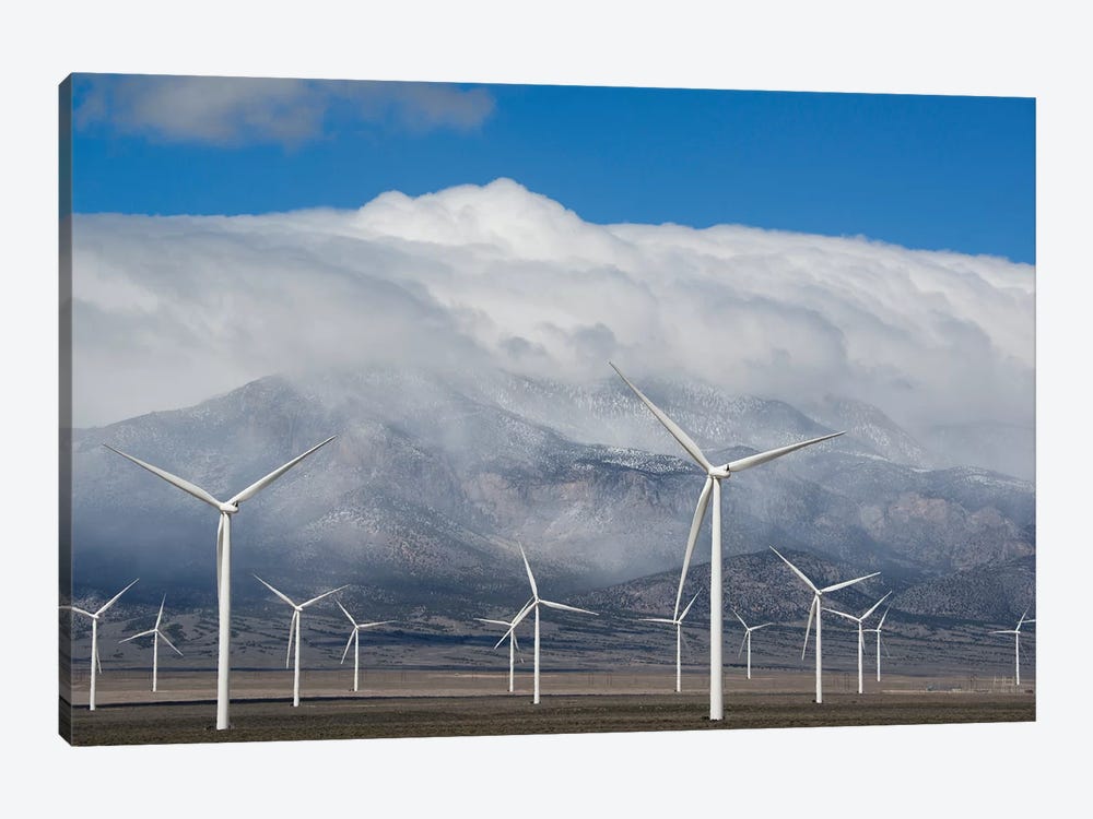 Wind Turbines, Schell Creek Range, Nevada by Kevin Schafer 1-piece Canvas Artwork
