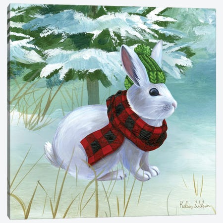 Winterscape III-Rabbit Canvas Print #KEW10} by Kelsey Wilson Canvas Wall Art
