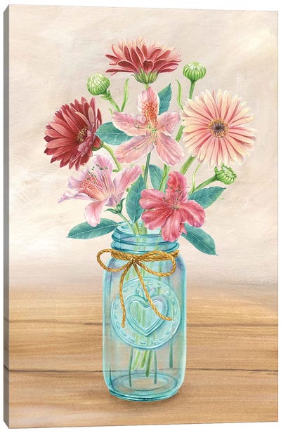 Floral Jar I Canvas Art Print