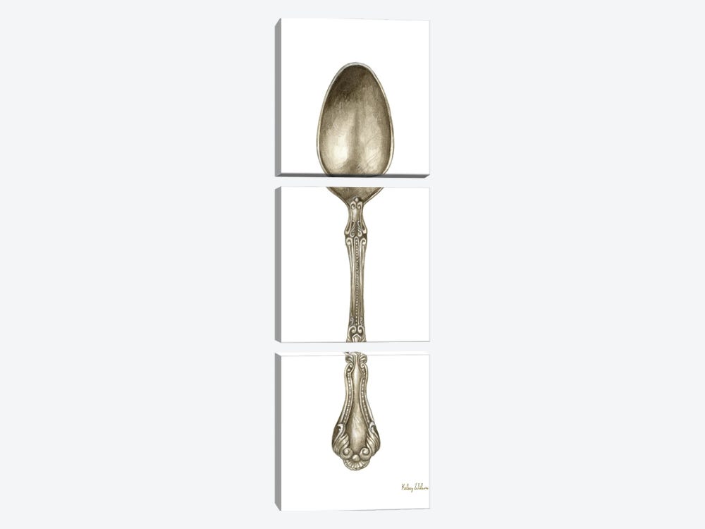 Vintage Tableware III-Spoon by Kelsey Wilson 3-piece Canvas Art