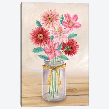 Floral Jar II Canvas Print #KEW2} by Kelsey Wilson Canvas Art Print