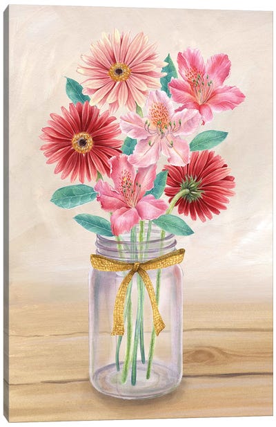 Floral Jar II Canvas Art Print