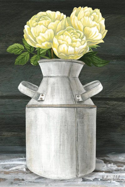Farmhouse Garden IV-Peonies In Jug by Kelsey Wilson art print