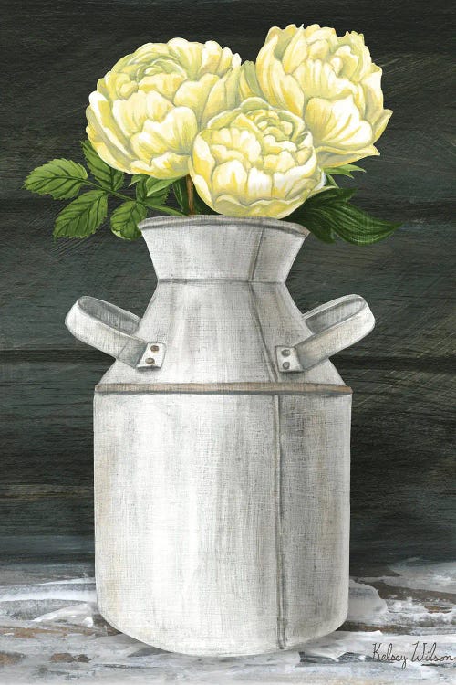 Farmhouse Garden IV-Peonies In Jug