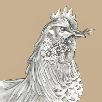Watercolor Pencil Farm Color VI-Rooster by Kelsey Wilson art print