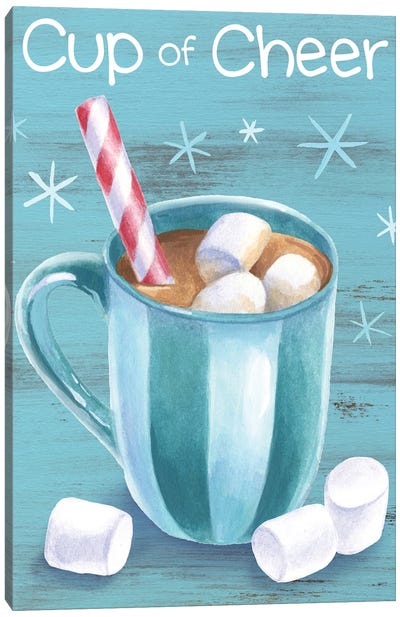 Peppermint Cocoa I-Cup of Cheer Canvas Art Print - Holiday Eats & Treats