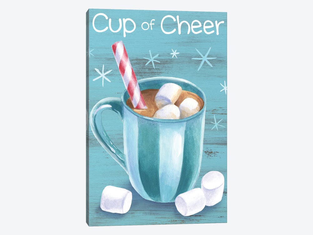 Peppermint Cocoa I-Cup of Cheer by Kelsey Wilson 1-piece Canvas Wall Art