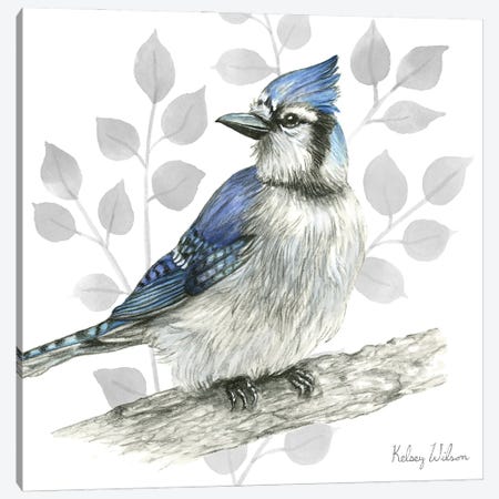 Backyard Birds I Canvas Print #KEW63} by Kelsey Wilson Canvas Print