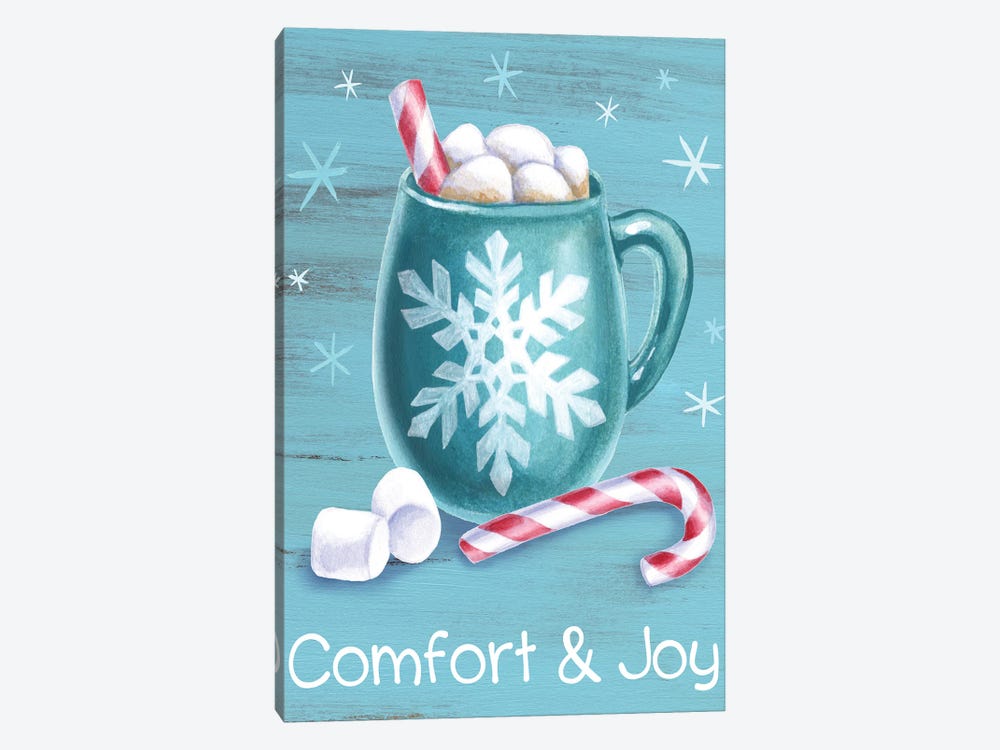 Peppermint Cocoa III-Comfort & Joy by Kelsey Wilson 1-piece Canvas Art Print