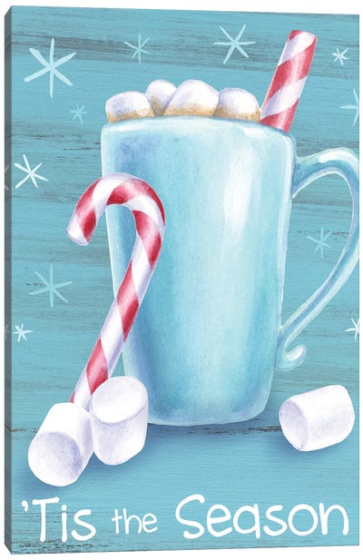 Peppermint Cocoa II-Tis the Season Canvas Art Print - Home for the Holidays
