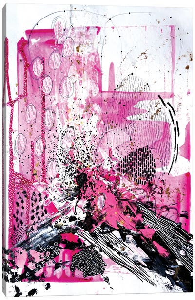 Splash Of Pink Canvas Art Print - Kristen Elizabeth