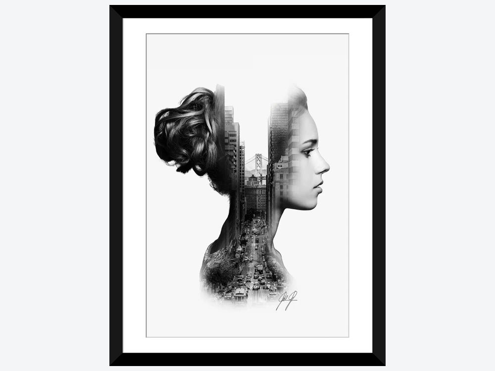 😍 Easy Double Exposure Painting Ideas on black canvas, 😍 Easy Double  Exposure Painting Ideas on black canvas, By Paintify