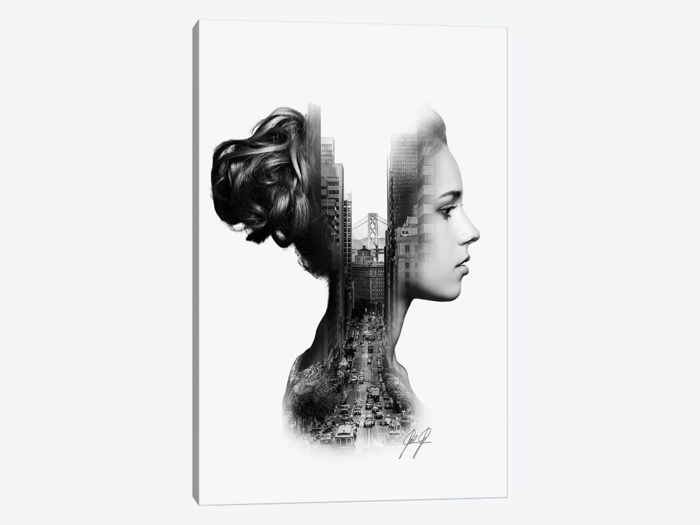 Profile Double Exposure I by Kathrin Federer 1-piece Canvas Art