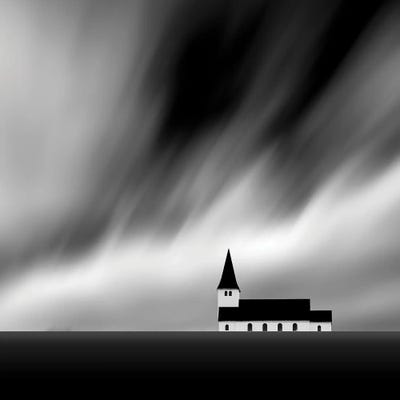 The Deserted Chapel II by Kathrin Federer framed canvas print