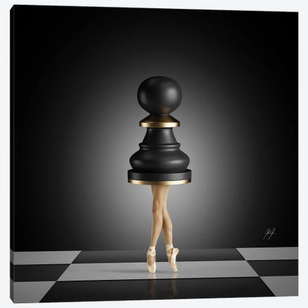 Never underestimate a Pawn! Canvas Print #KFD154} by Kathrin Federer Canvas Wall Art