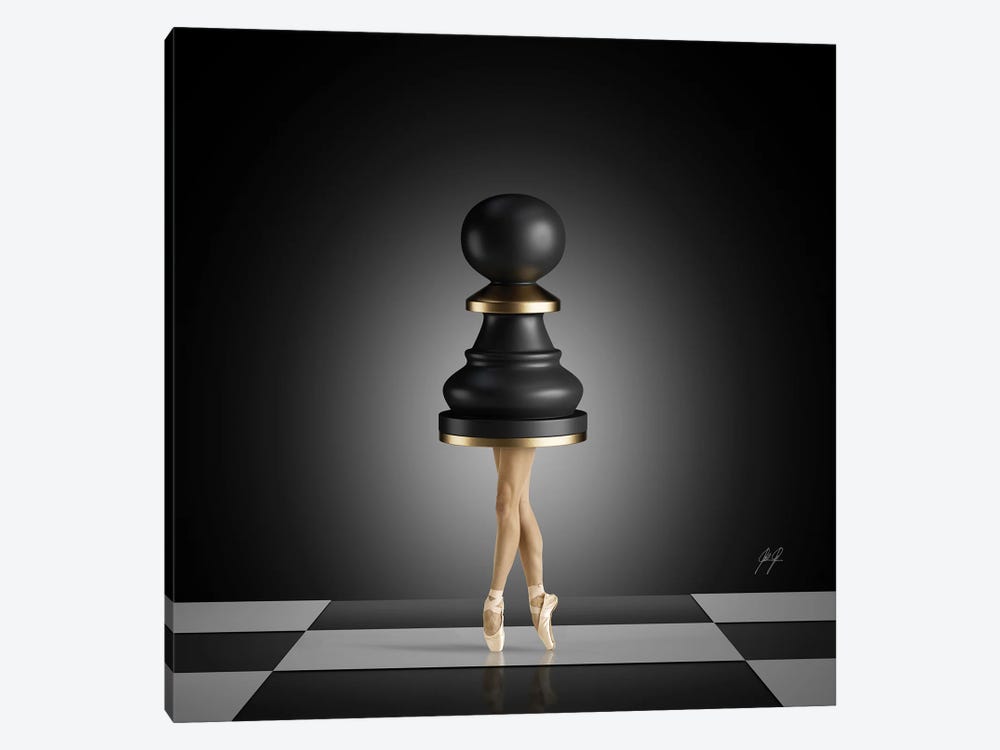 Never underestimate a Pawn! by Kathrin Federer 1-piece Canvas Wall Art