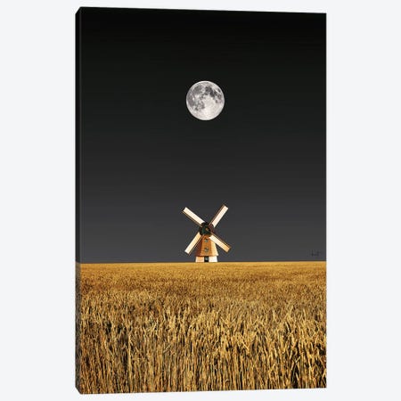 Gold Windmill Canvas Print #KFD199} by Kathrin Federer Canvas Art Print