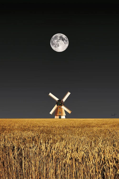 Gold Windmill by Kathrin Federer wall art