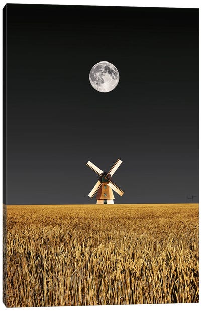 Gold Windmill Canvas Art Print - Kathrin Federer