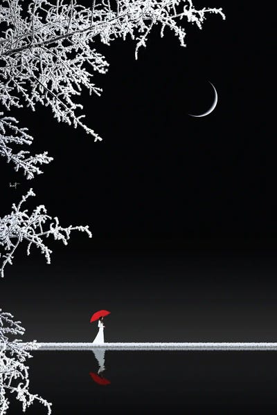 Umbrellas: Lady With The Red Umbrella by Kathrin Federer