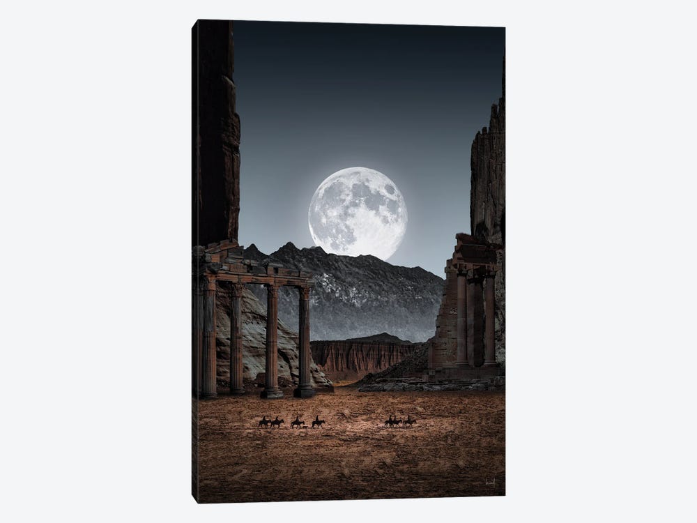 Ruined Landscape At Dusk by Kathrin Federer 1-piece Canvas Art Print