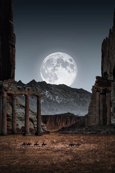 Western Décor: Ruined Landscape At Dusk by Kathrin Federer