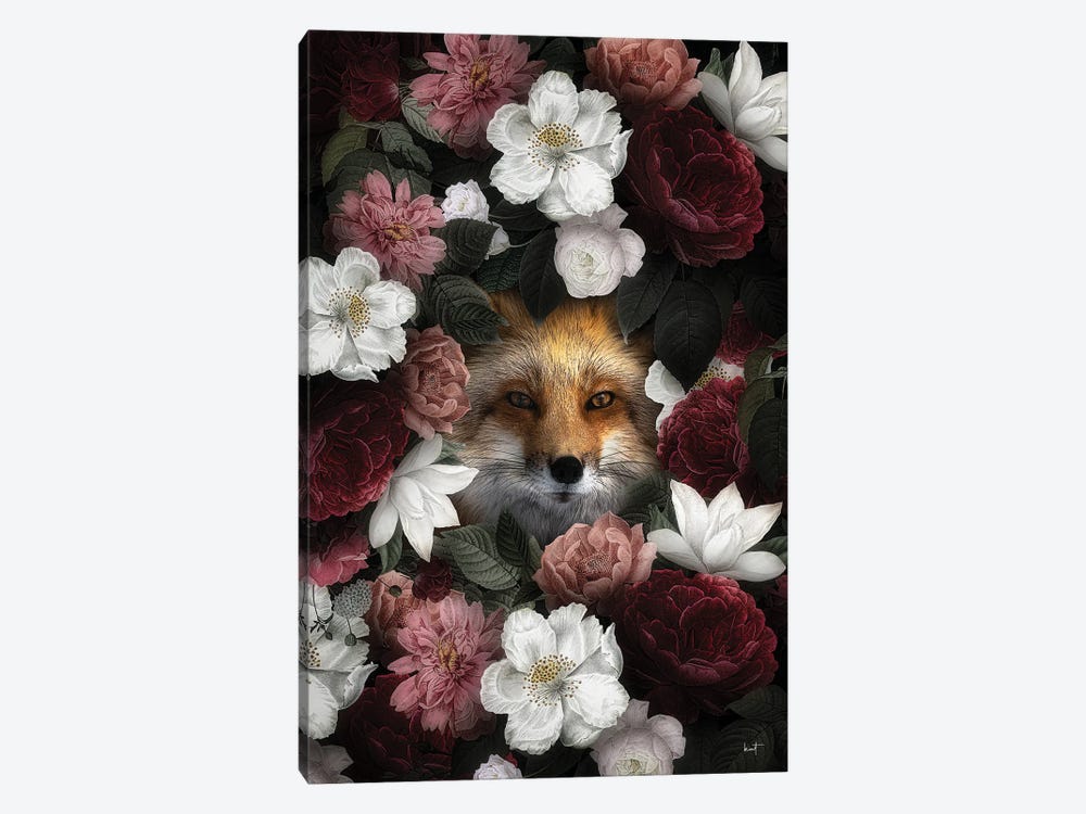 Floral Fox by Kathrin Federer 1-piece Art Print