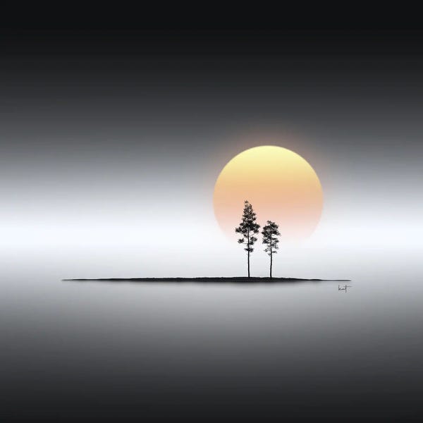 Minimalist Photography: Islets Ephemeral Golden Sunset by Kathrin Federer