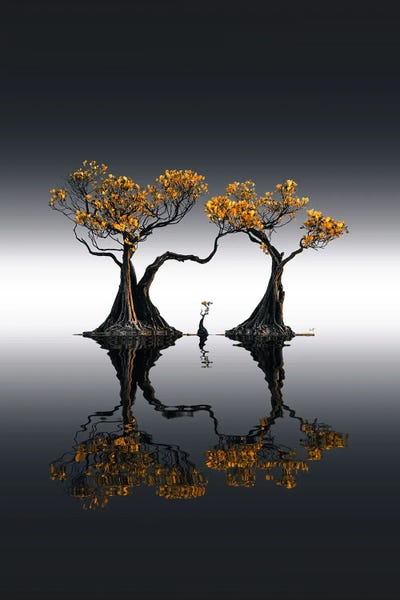 Mangrove D'Or by Kathrin Federer multi panel art