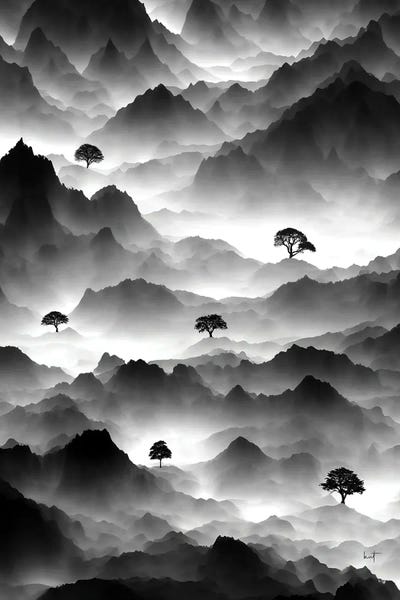 Black & White Florals: Treescapes by Kathrin Federer