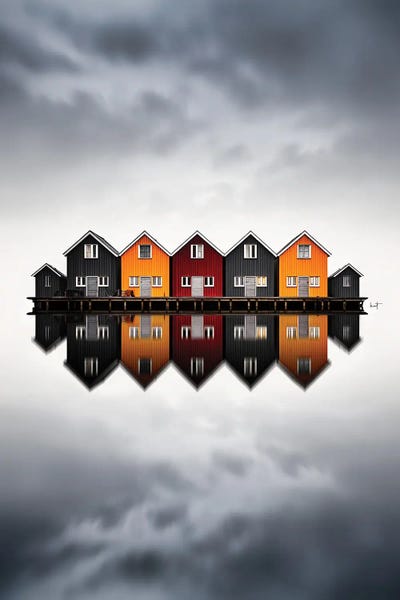 Rusted Residences by Kathrin Federer multi panel art