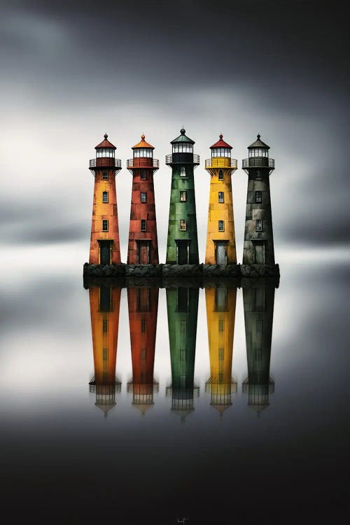 Paintbox Guardians by Kathrin Federer wall art