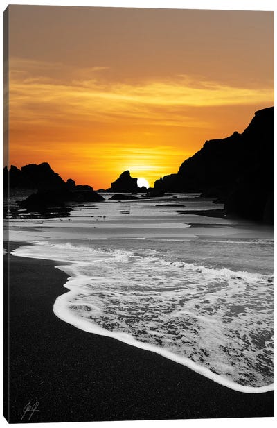 Gloaming I Canvas Art Print - Beach Sunrise & Sunset Art