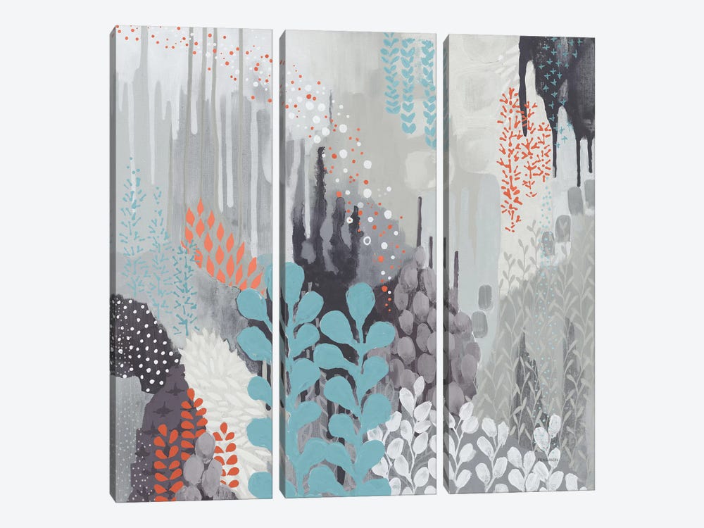 Gray Forest II by Kathy Ferguson 3-piece Canvas Print