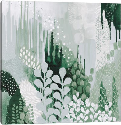 Light Green Forest II Canvas Art Print - Kathy Ferguson