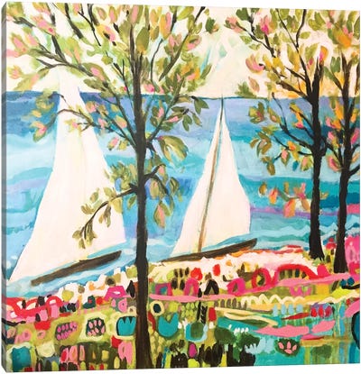 Nautical Whimsy IV Canvas Art Print - Boat Art