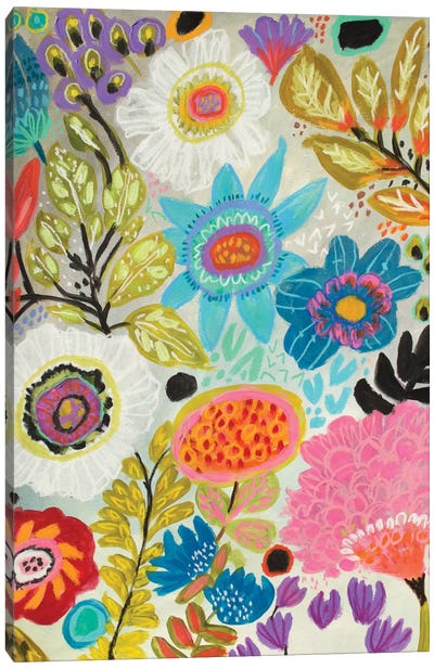 Secret Garden Floral I Canvas Art Print - Karen Fields