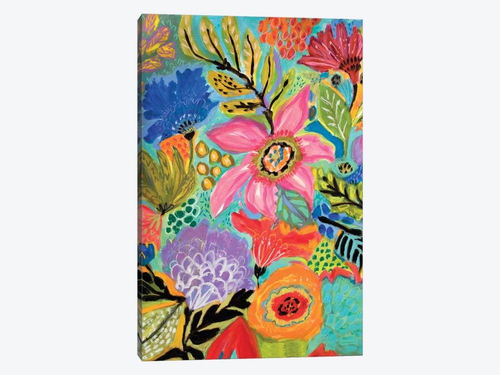 Secret Garden Floral II by Karen Fields 1-piece Canvas Art