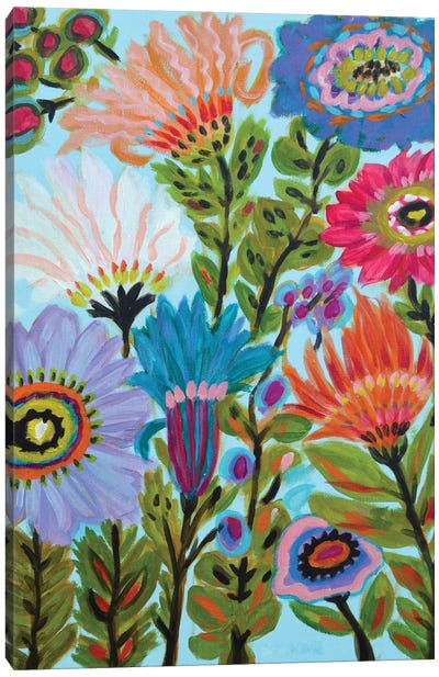 Secret Garden Floral IV Canvas Art Print - Whimsical Décor